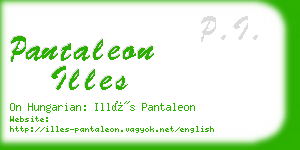 pantaleon illes business card